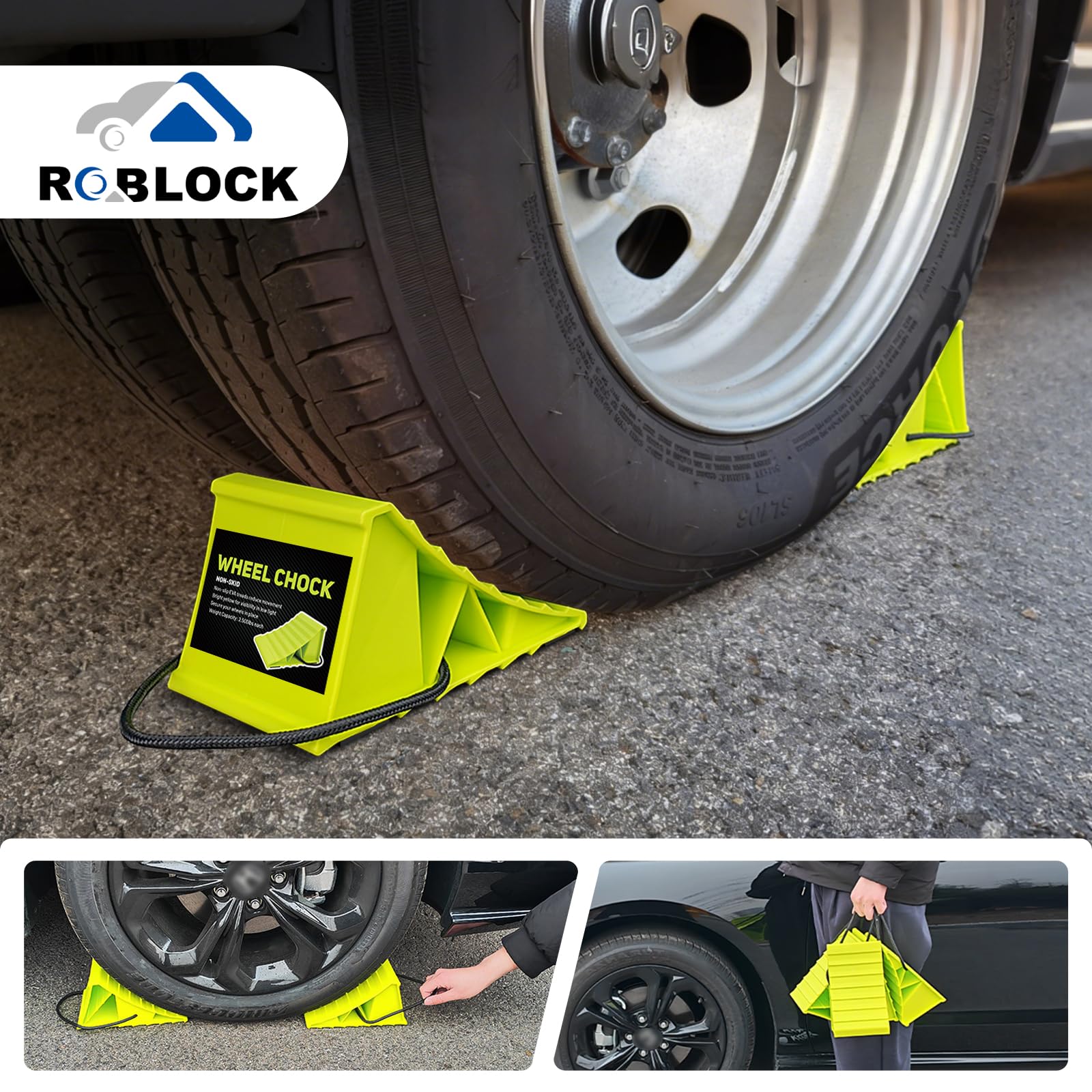 ROBLOCK rope-free design enables easy carrying and placement