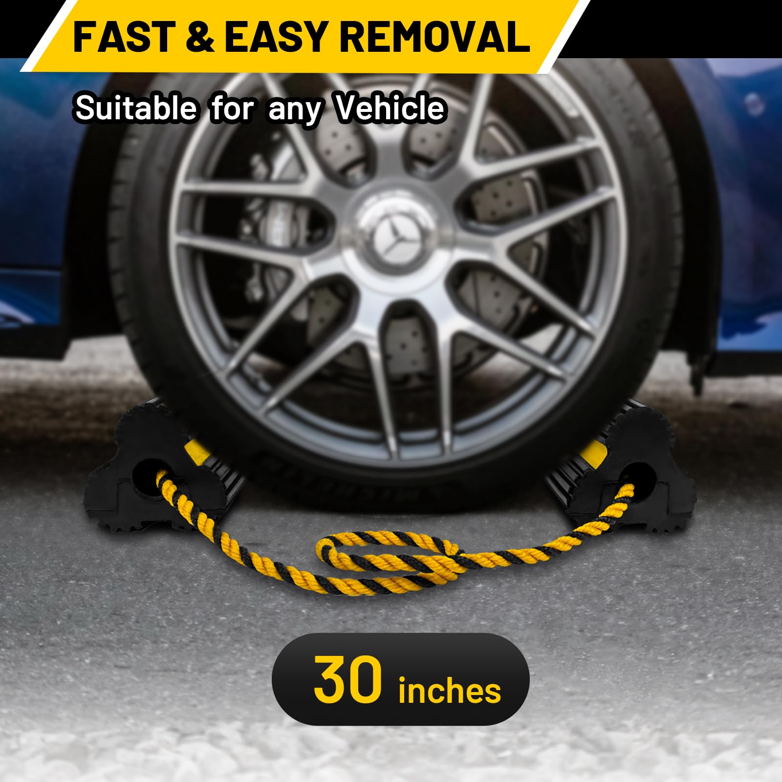 ROBLOCK chocks weigh 6.6 lbs for solid traction.