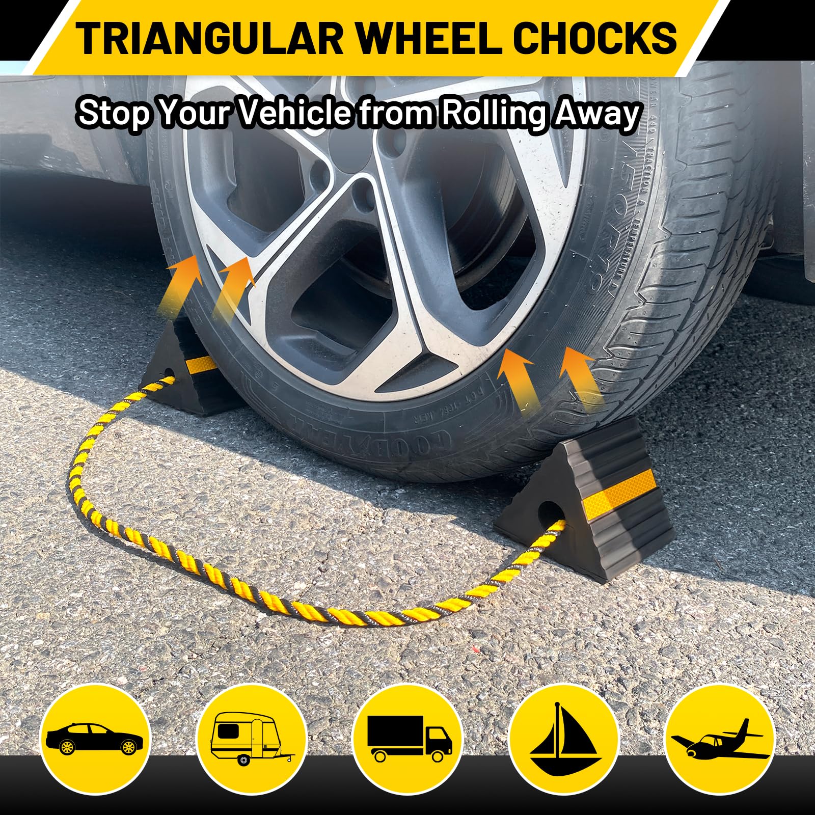 ROBLOCK durable rubber wheel chocks deliver reliable traction