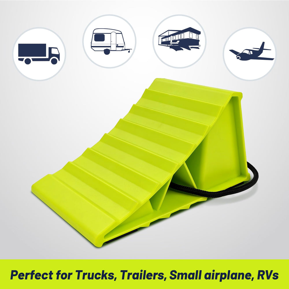 ROBLOCK compact stackable wheel chocks save storage space