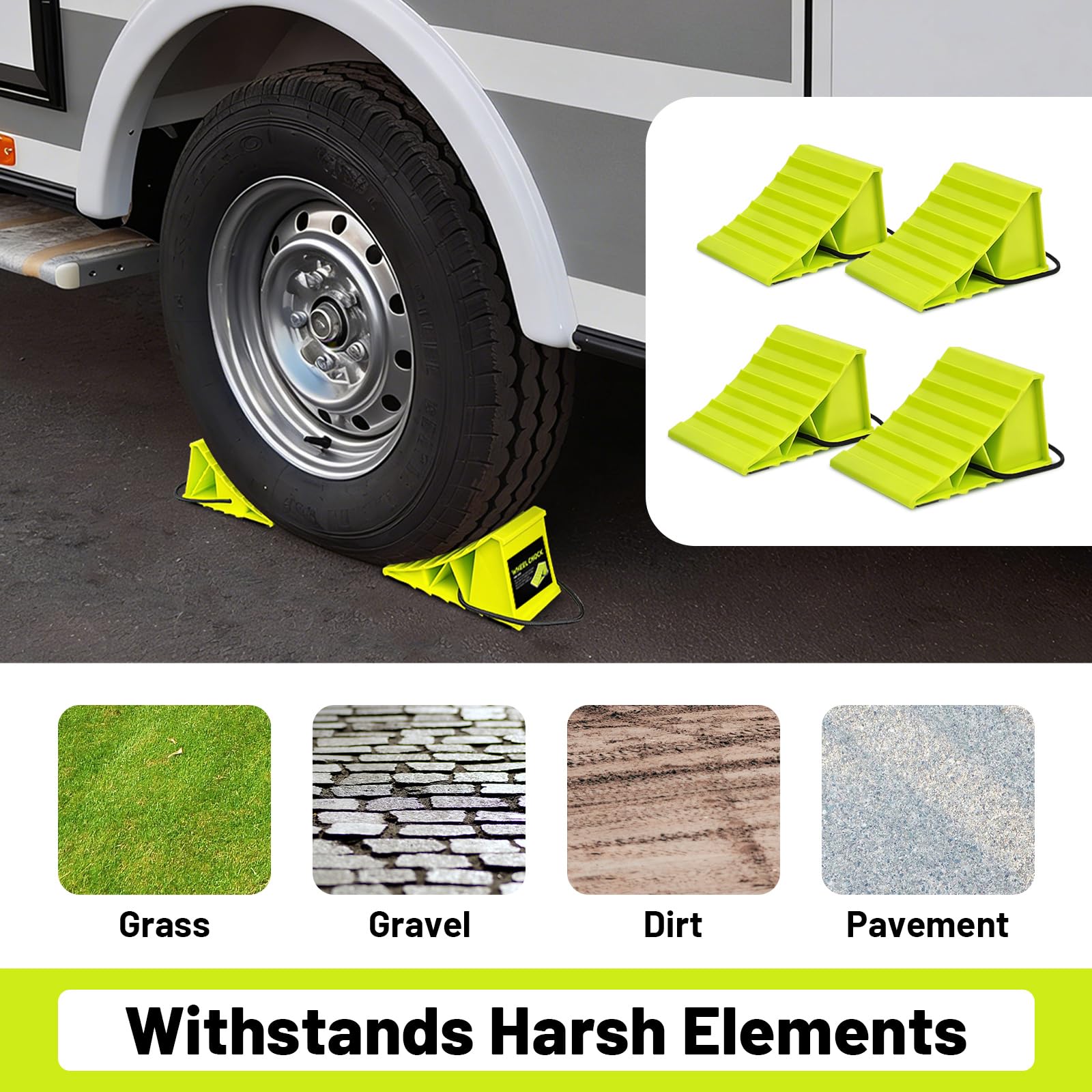 ROBLOCK wheel chocks block two wheels during loading