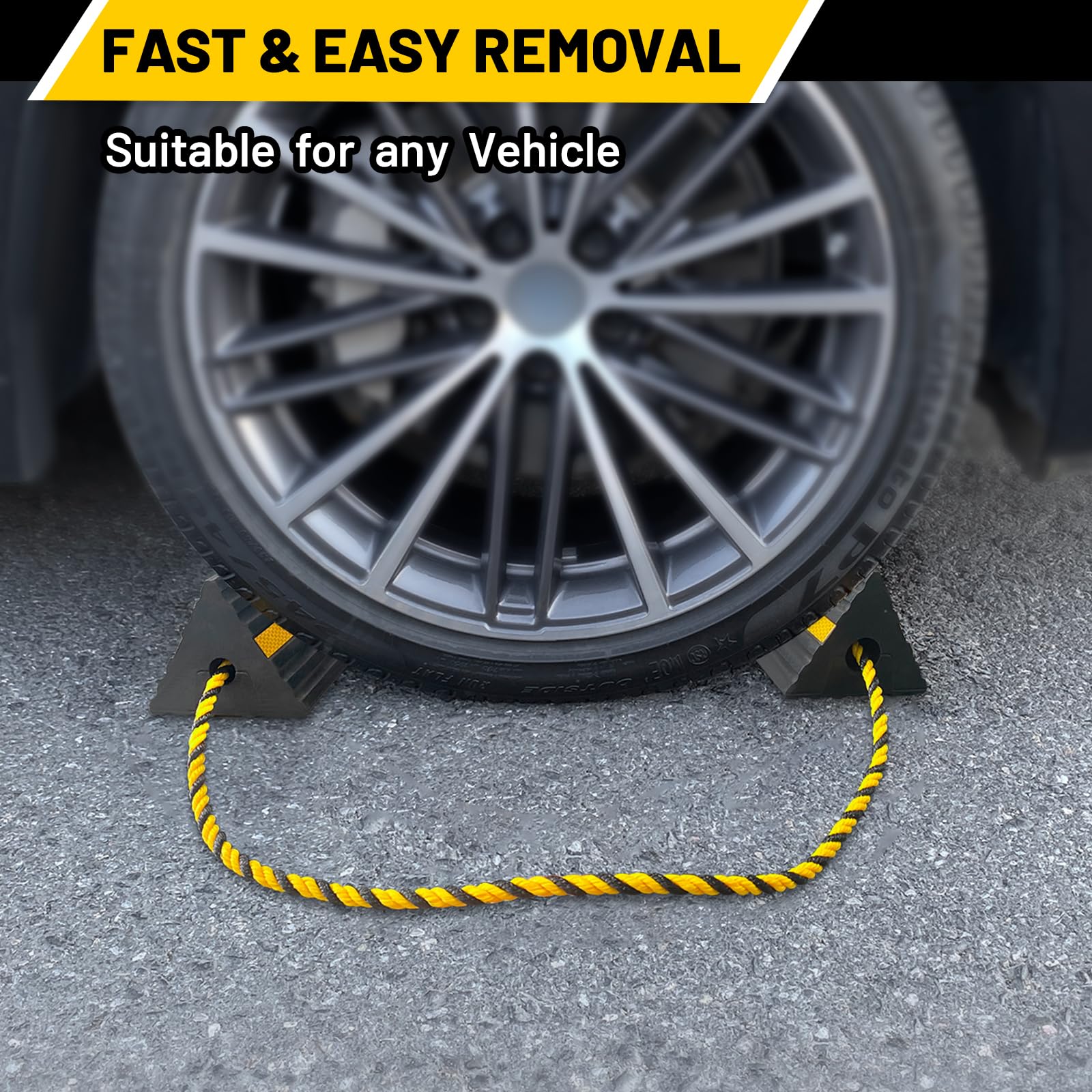 ROBLOCK wheel chocks provide a secure grip on various surfaces