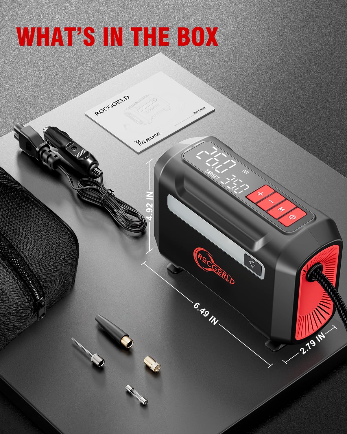 ROCGORLD R8 in carrying bag demonstrating compact storage and easy transport