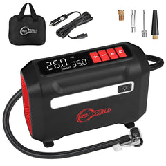 ROCGORLD R8 front view showing compact pump and rugged casing for portable convenience