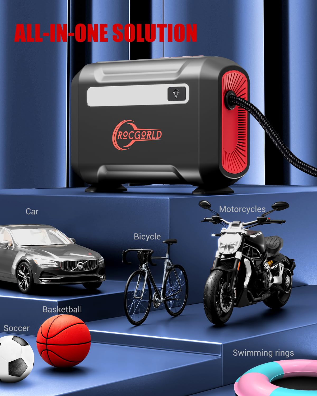 ROCGORLD R8 held in hand showing scale and travel-friendly portability benefits