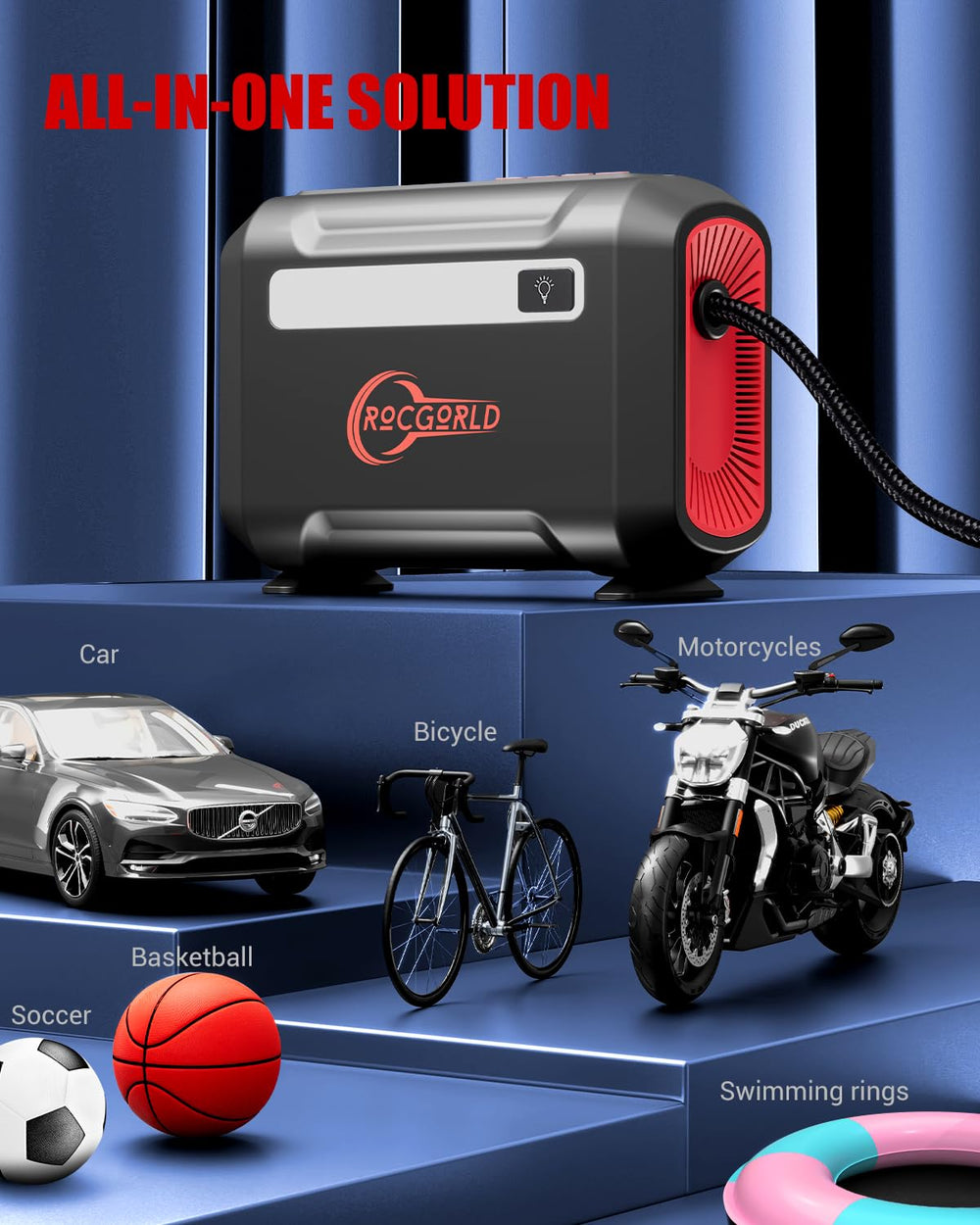 ROCGORLD R8 held in hand showing scale and travel-friendly portability benefits