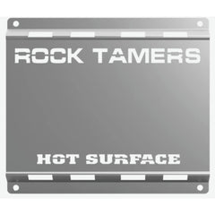 Rock Tamers RT231 heat shield back view protecting mudflap from exhaust heat