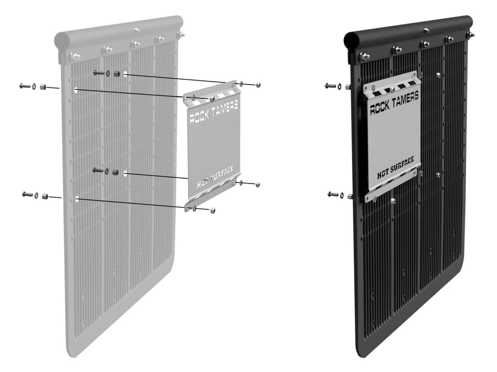Rock Tamers RT231 side view highlighting 1.0 mm stainless steel construction