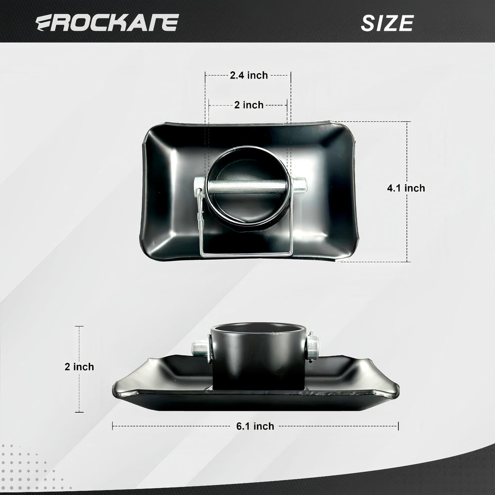 Rockane foot plate with safety pin base for easy removal