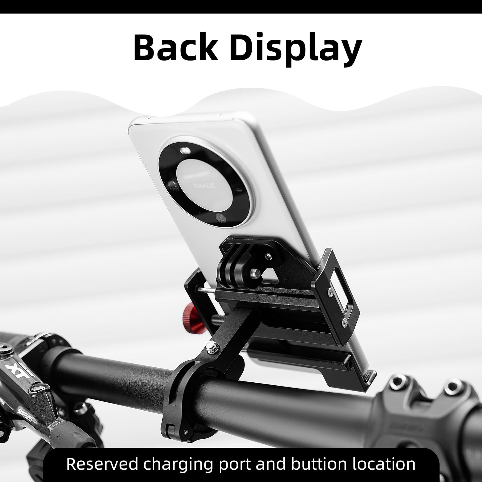 ROCKBROS bike phone holder adjustment range fits phones from 4.7 to 7.1 inches.