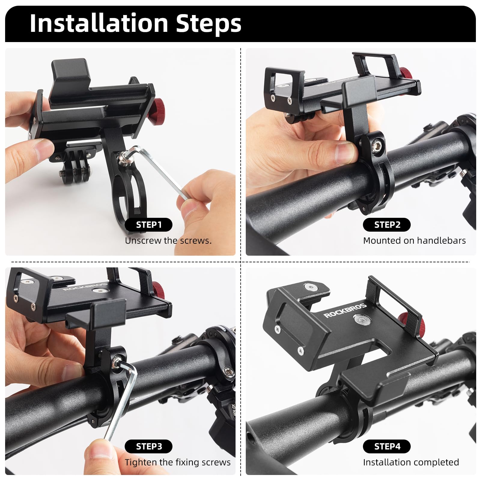 ROCKBROS port-access design enables easy charging of your phone on the go.
