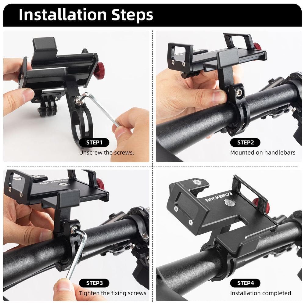 ROCKBROS port-access design enables easy charging of your phone on the go.