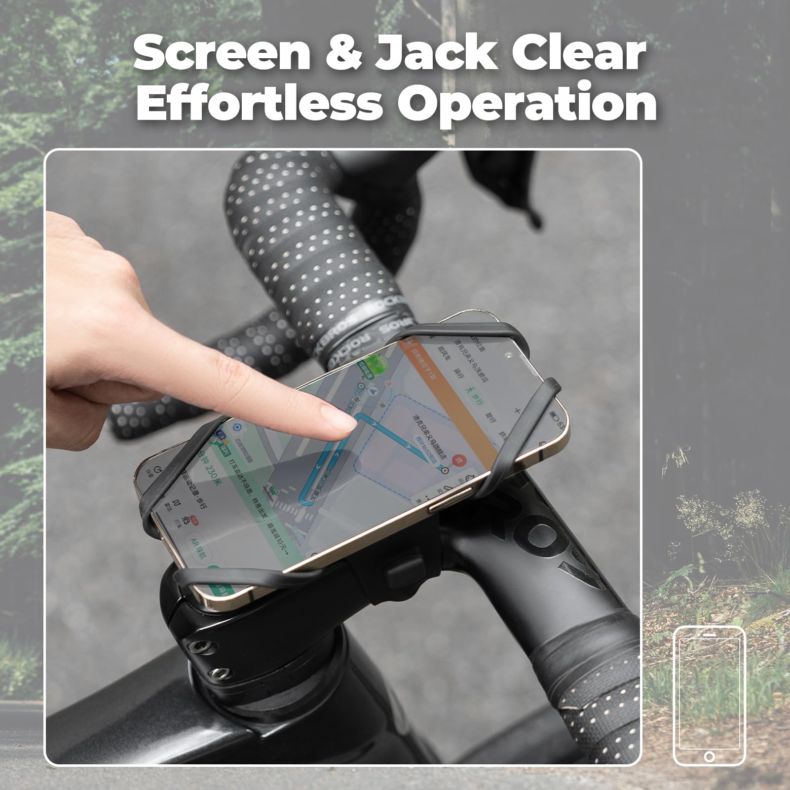 ROCKBROS compatible with 4-7 inch smartphones and slim to medium cases