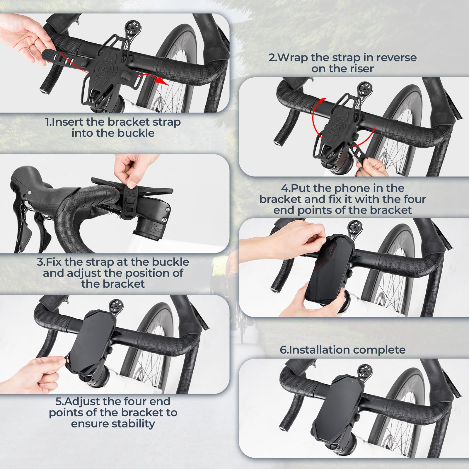 ROCKBROS mount used on road and trail rides for everyday use