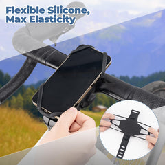 ROCKBROS mount with scratch-free design protecting device and bike finish