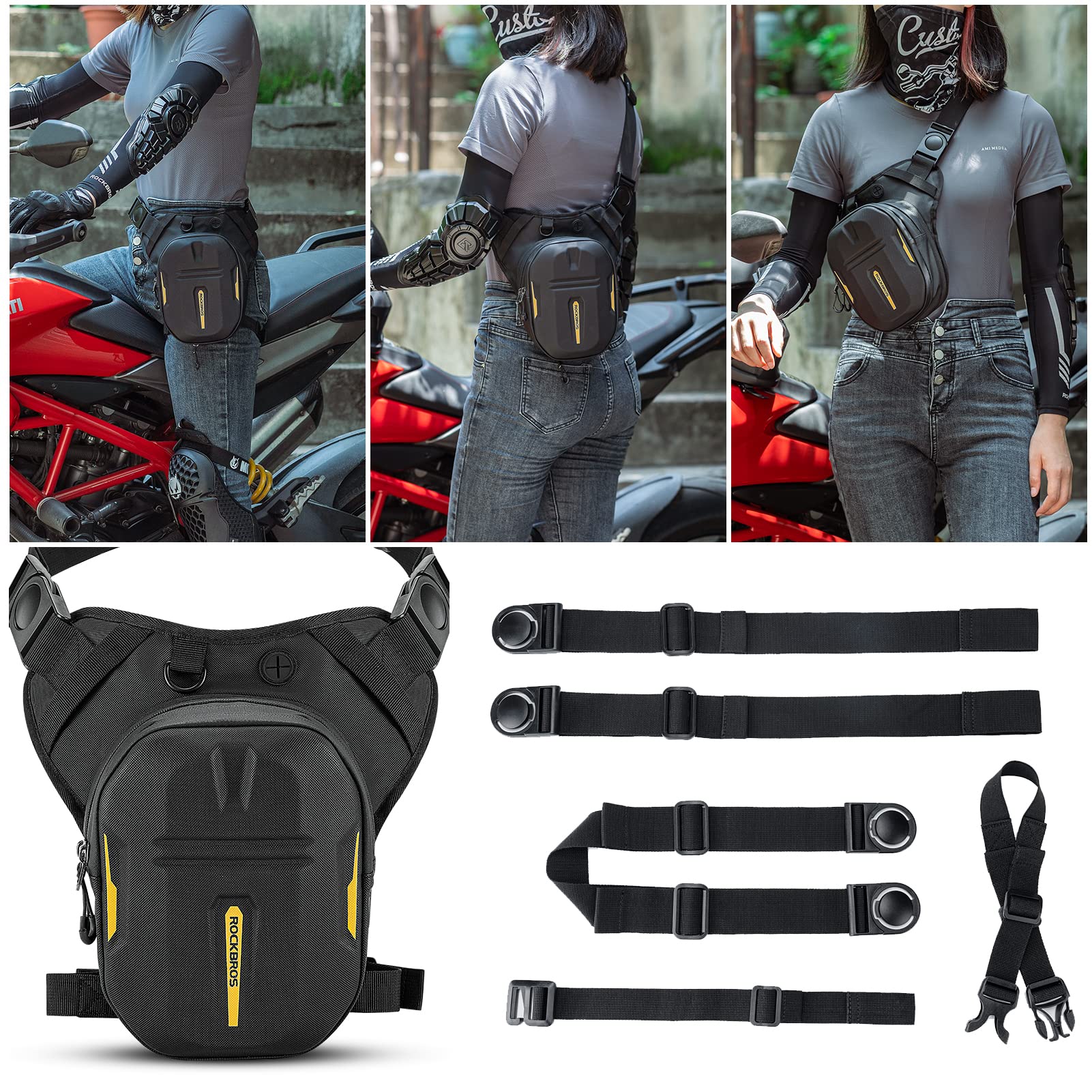 ROCKBROS Drop Leg Bag ergonomic strap system stays secure during activities