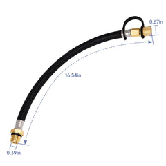 Rockheel Flex Oil Drain Hose brass end ensures secure connections for Kawasaki engines.