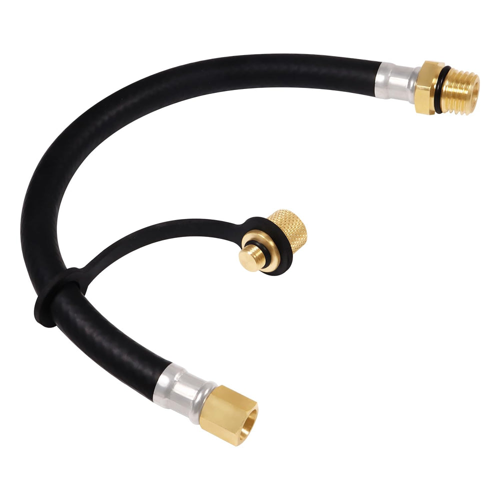 Rockheel Flex Oil Drain Hose fitment diagram clarifies model compatibility.