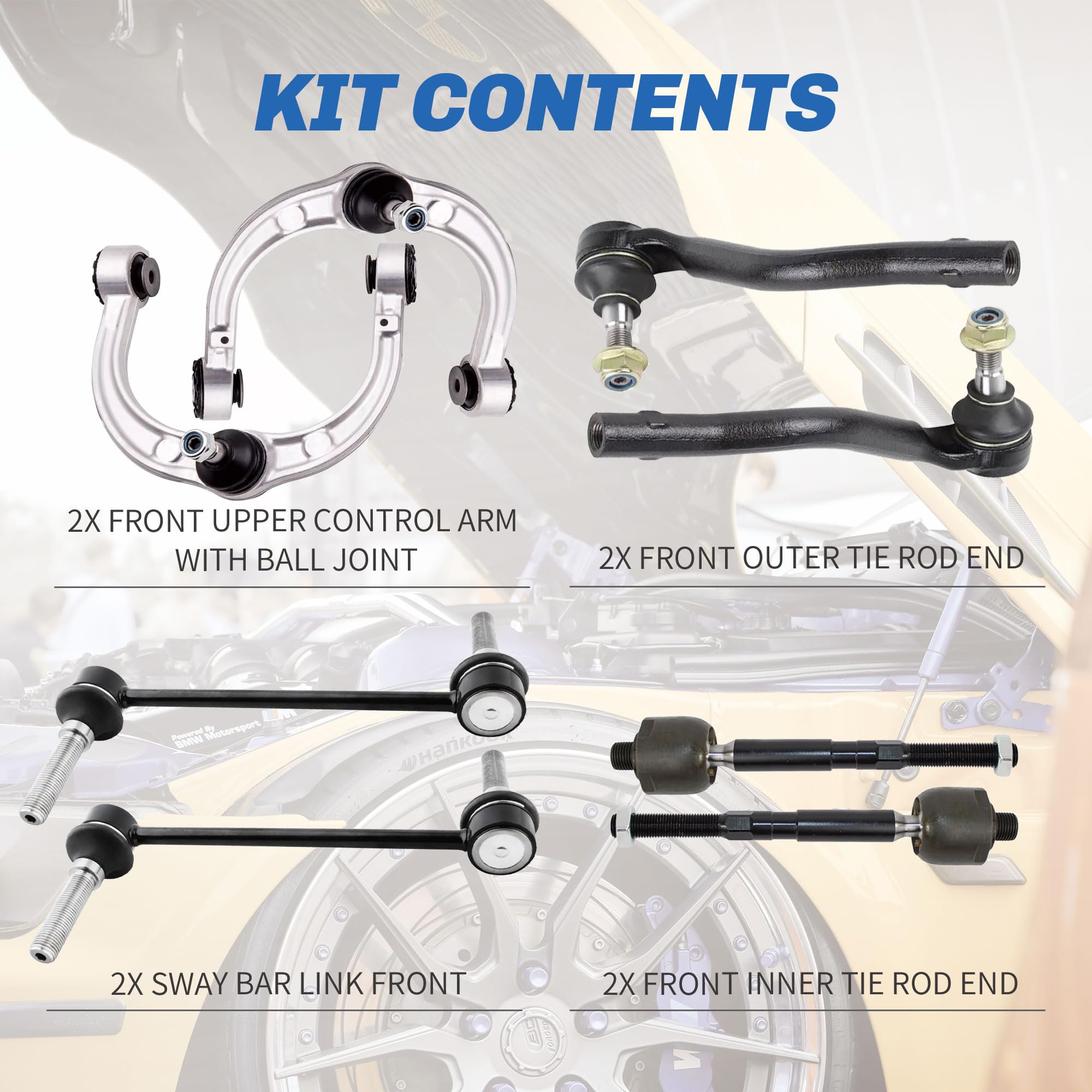 Rockplanet front upper control arms with ball joints, built for durability