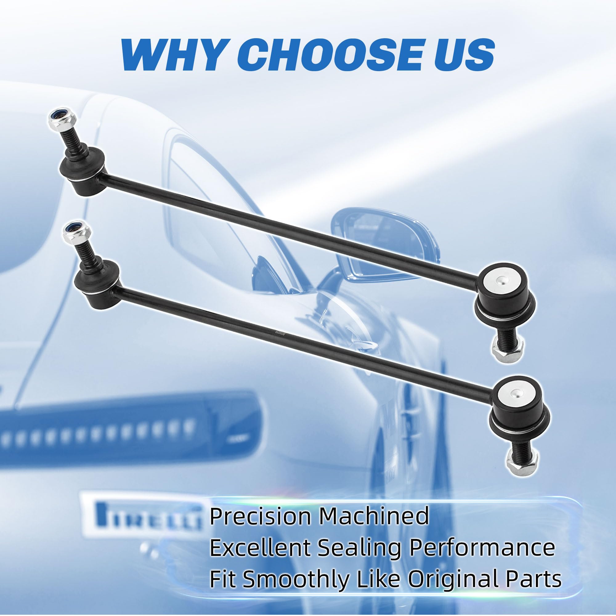 Rockplanet Sway Bar Link with anti-corrosion coating protects against rust.