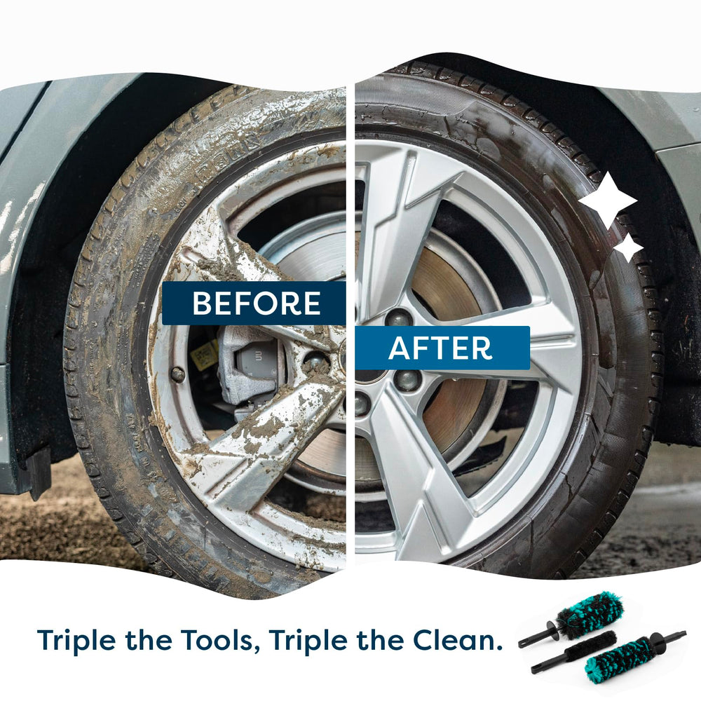 Rocktex wheel brush small crevices for tight spokes.