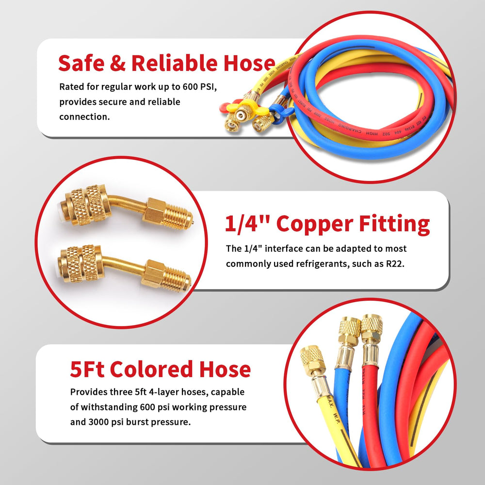 Rogvoc R410a/R22 safety valves enhance system protection during refrigerant work.