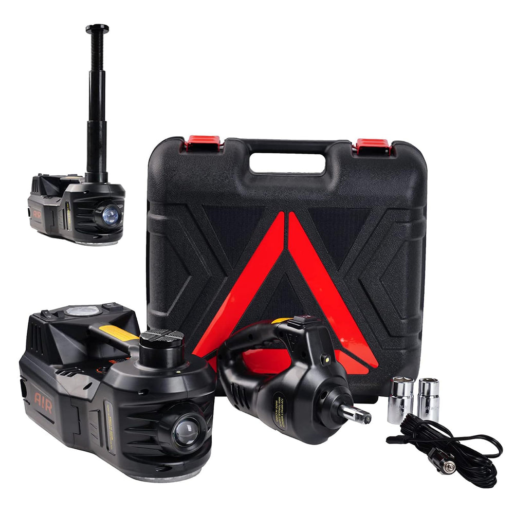 Rogtz electric hydraulic jack 5-ton raises vehicles quickly and safely.
