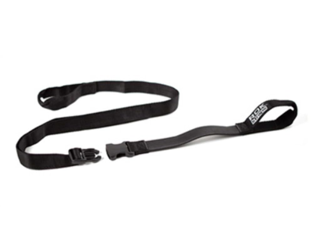 ROK Straps ROK-10025 elastic section providing tension on a luggage rack.