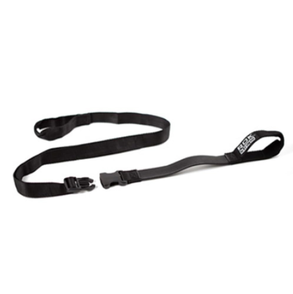 ROK Straps ROK-10025 webbing and loop end secured around a frame tube.