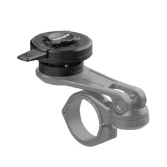 Rokform twist-lock lever secures quick mounting for riders.