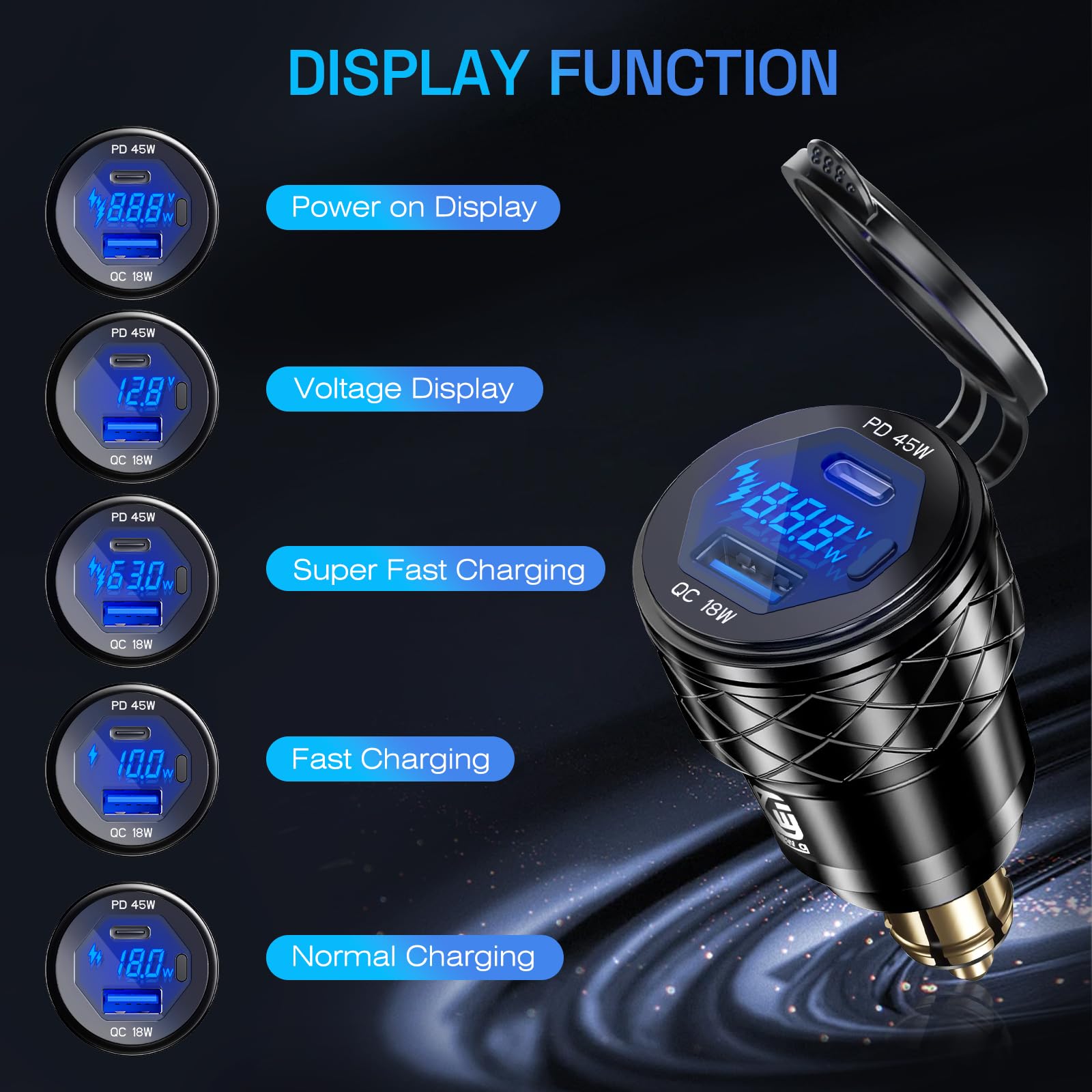 Rolokit din Hella plug USB charger aluminum housing offers premium feel and durability