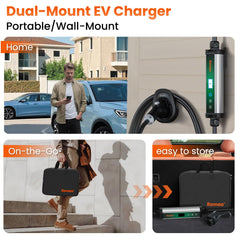 Romaa 25ft J1772 charging cable enables flexible indoor or outdoor use.