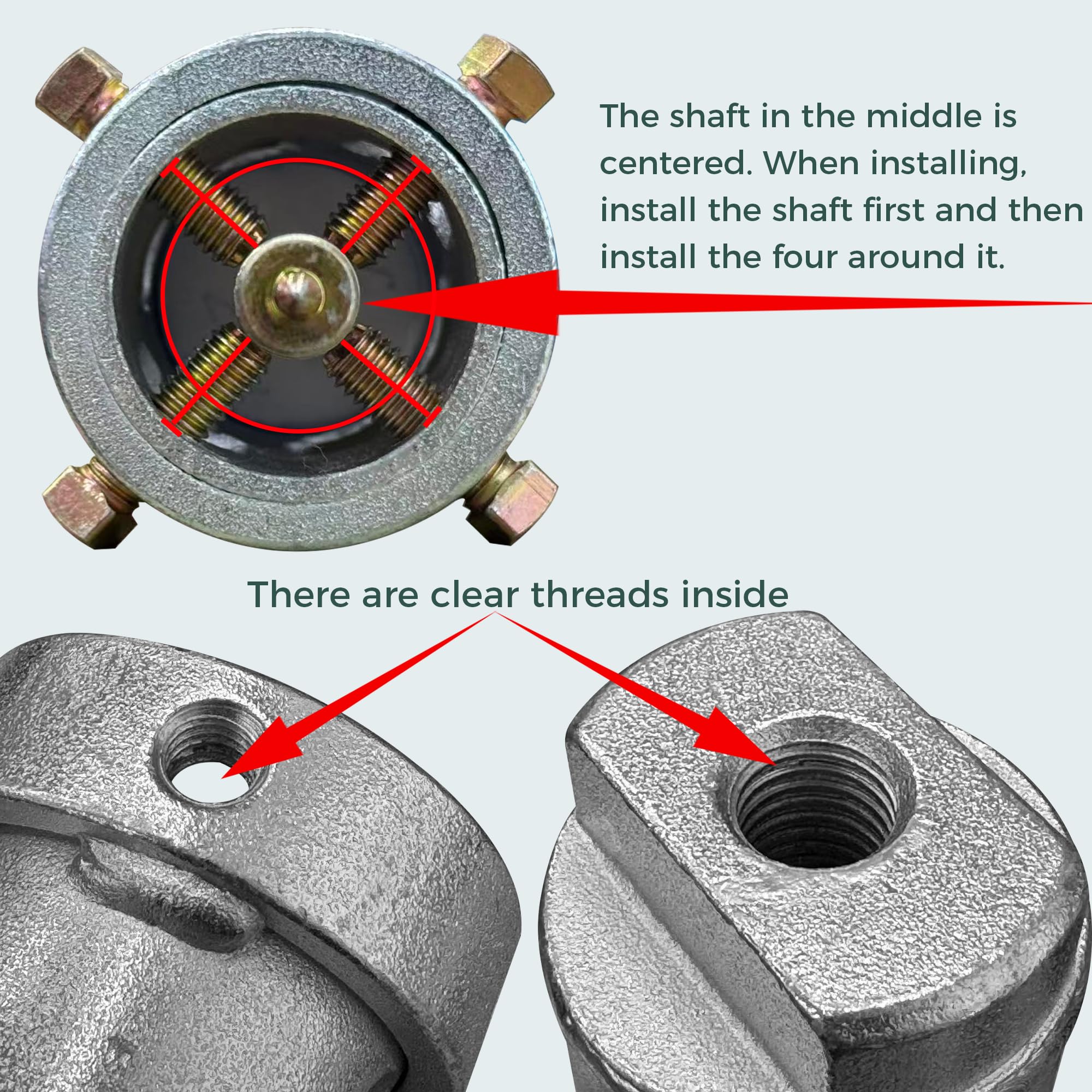 Romalon FBP100 center shaft 5/8 inch enables strong torque during pulls.