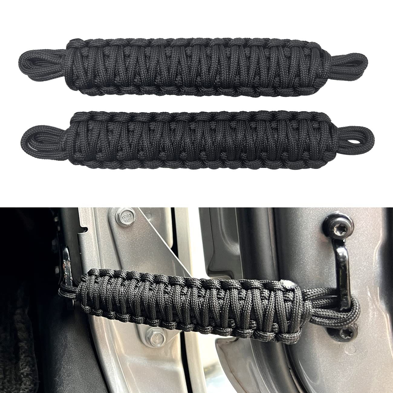 ROMASO door limit strap for Jeep Wrangler on 1987-2023, two-pack for secure door control.