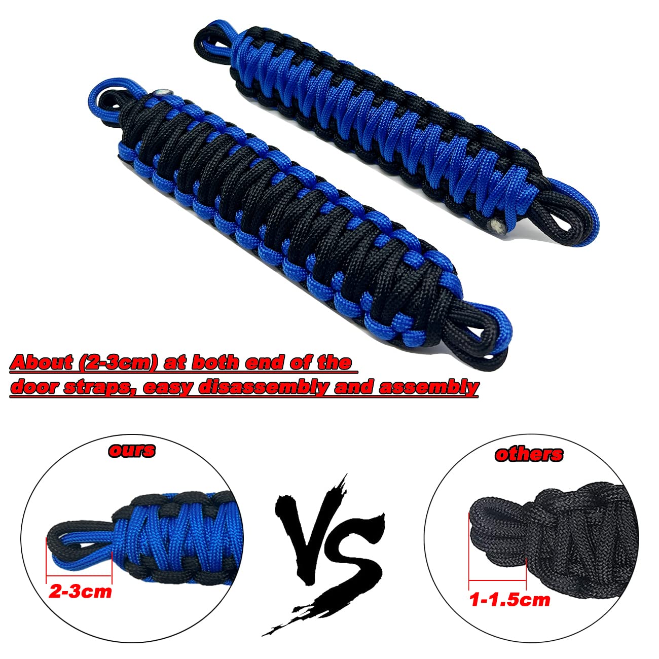 ROMASO nylon 7-core paracord close-up weave for strength and reliability.