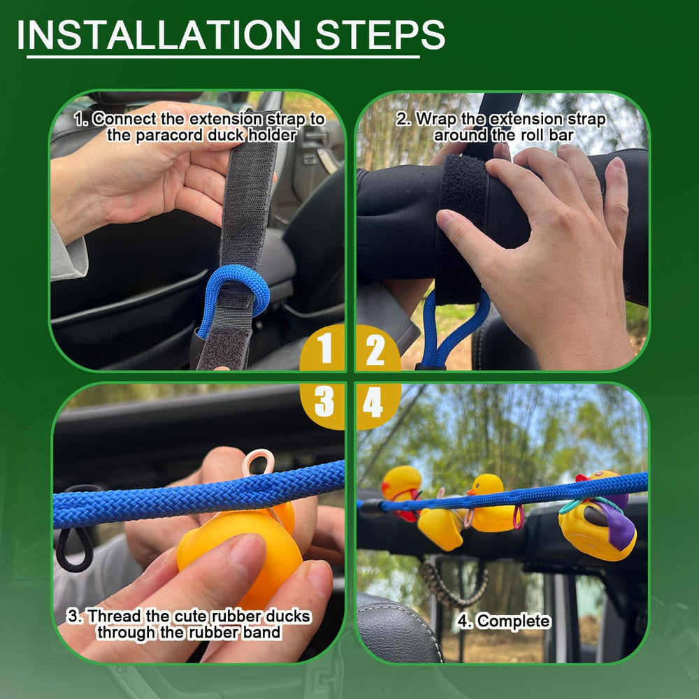 ROMASO duck holder on an off-road jeep during a trail adventure.