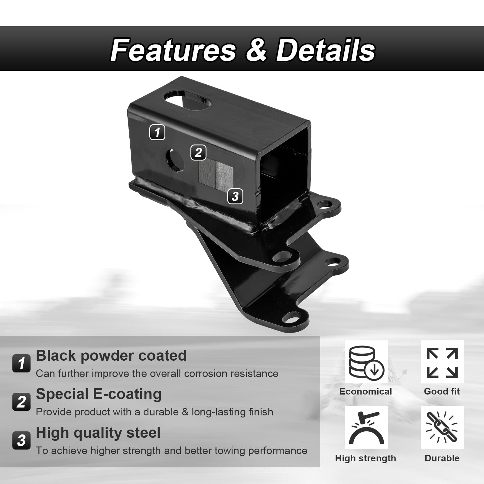 ROMELACK Rancher TRX rear hitch supports wide towing options.