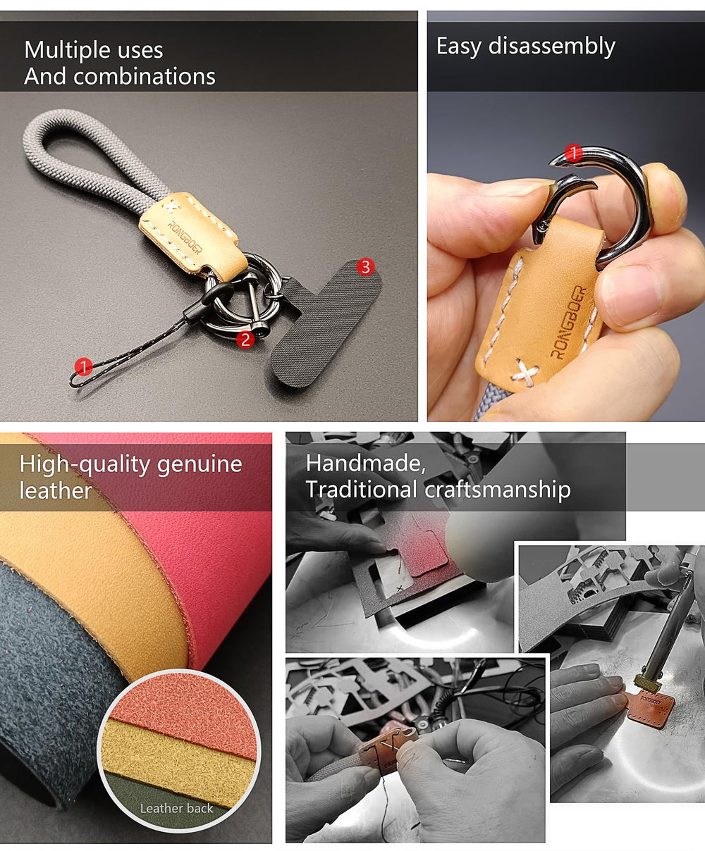 RONGBOER 14.5x2 cm keychain demonstrating compact size and light weight.