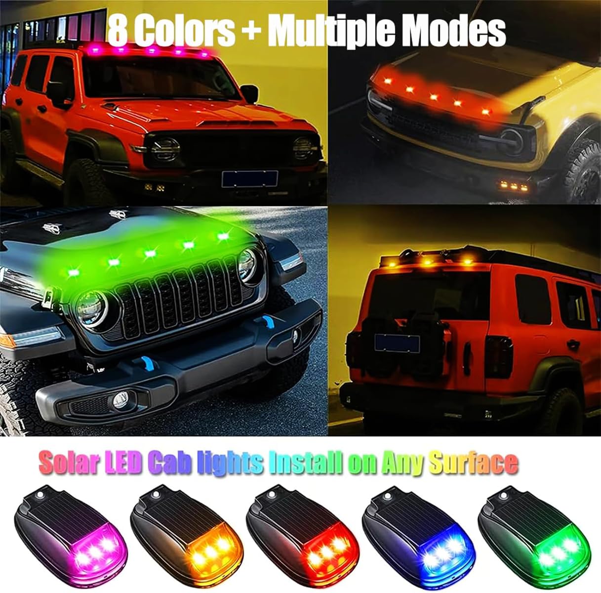 RONGGE RGB neon lights showing multiple strobe and gradient modes.