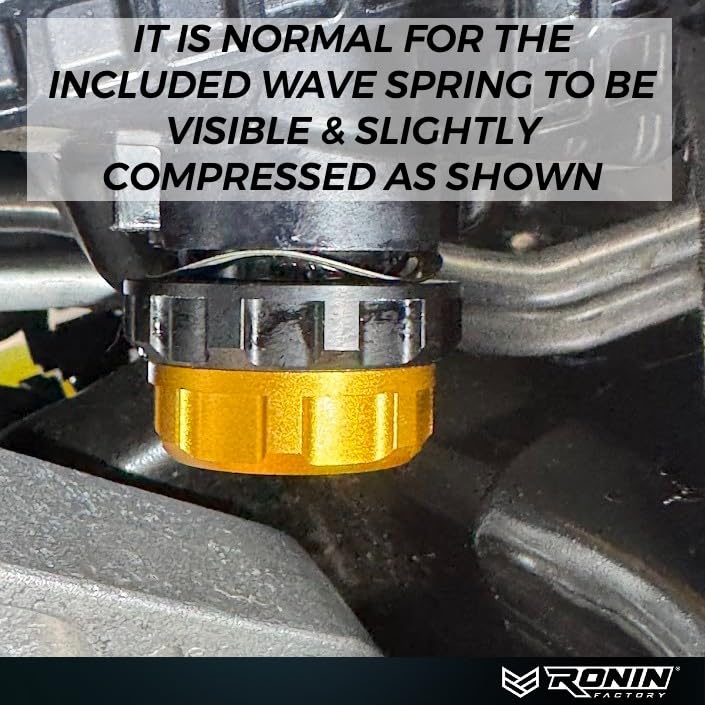 Ronin Factory built-in valve enables controlled oil draining.