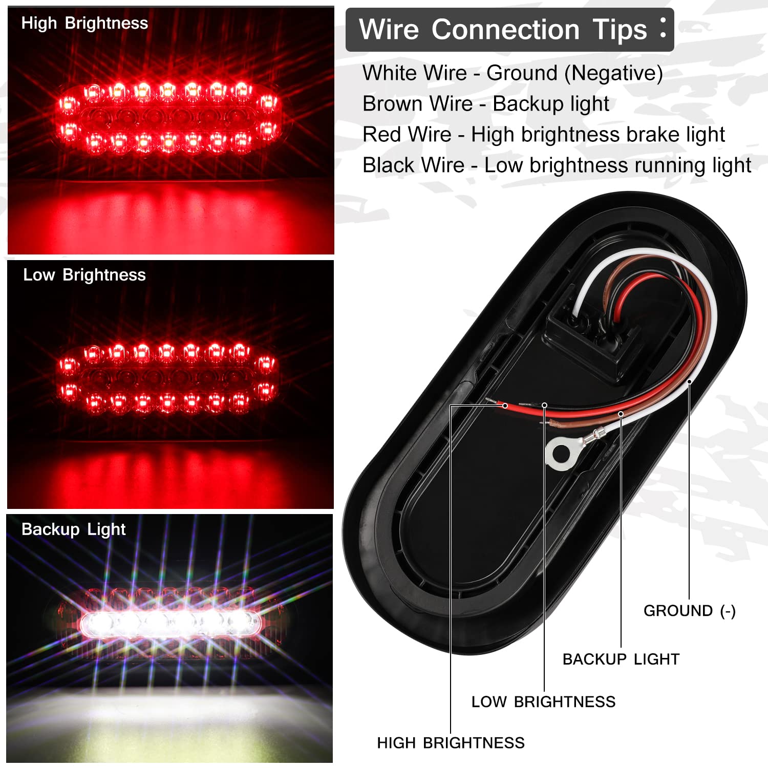 RONSTA 6-inch oval light in rain test highlighting IP67 waterproof performance.