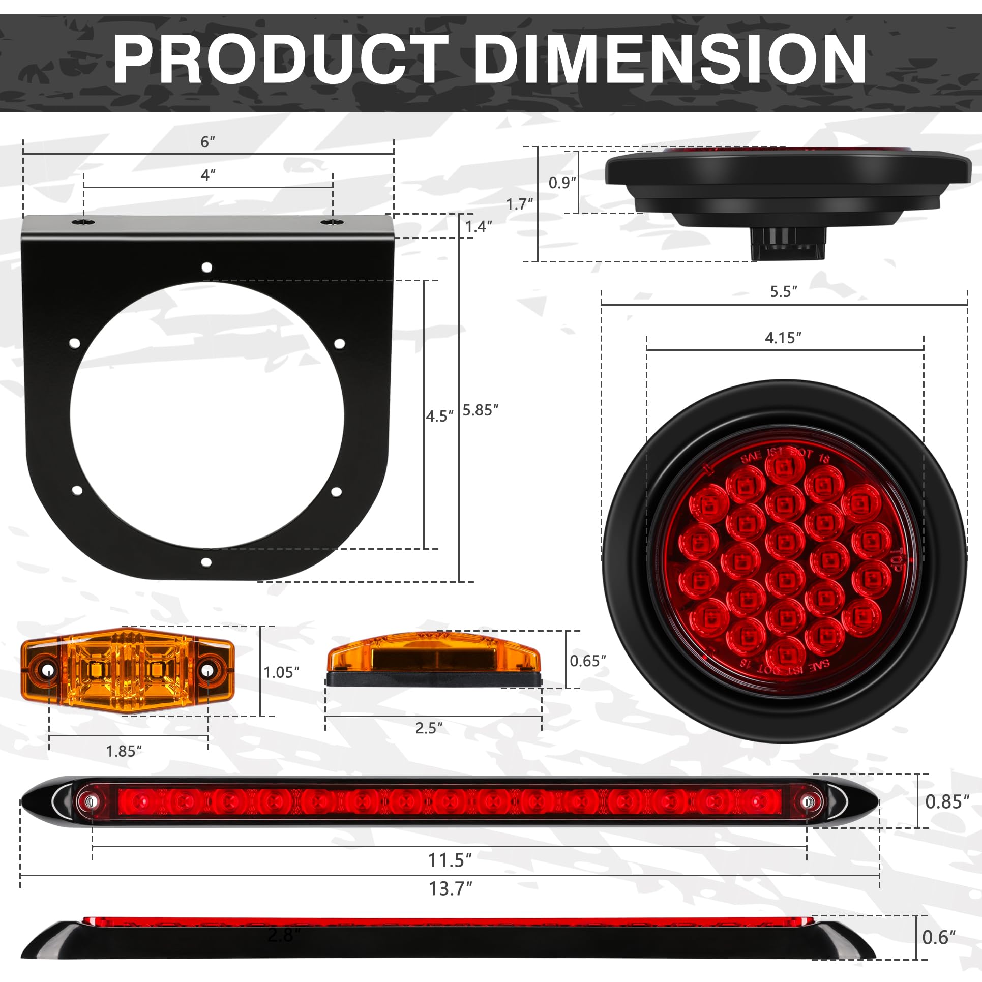RONSTA mini side marker lights highlight edge signaling for safer backing.