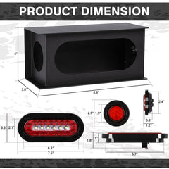 RONSTA 6-inch oval LED tail light delivers high visibility.