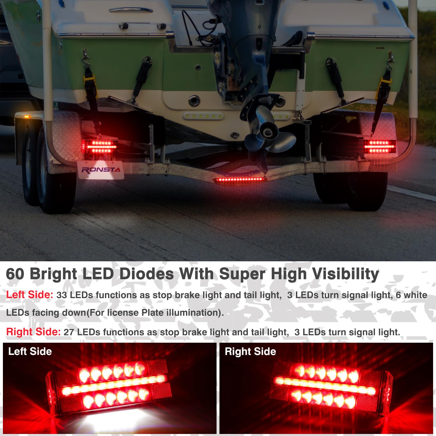 RONSTA complimentary reflective stickers boost nighttime visibility.