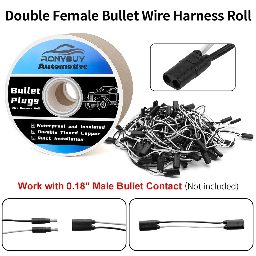 Ronybuy waterproof overmolded plug housing protects connections in all weather.