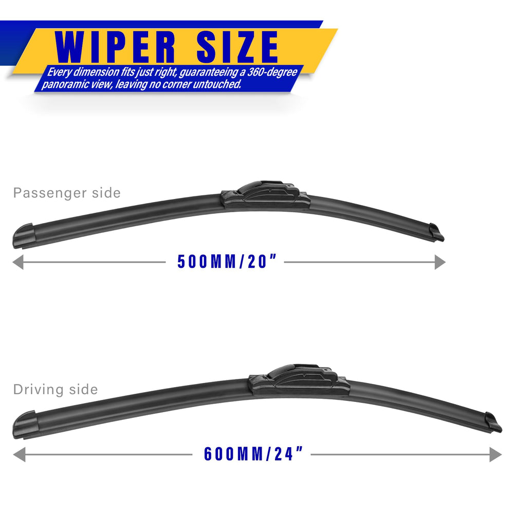 Rooppa 20-inch wiper blade ensures quick replacement and reliable driver visibility.