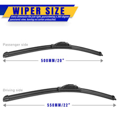 Rooppa 20-inch front windshield wiper blade for steady wipe performance