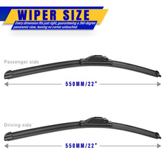 Rooppa 22-inch blades on Suburban 2015-2020 ensure reliable all-season wipe