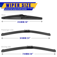 Rooppa 24-inch front passenger blade delivers a clean wipe.