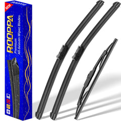 Rooppa 3-wipers front blade assembly for rain-ready visibility